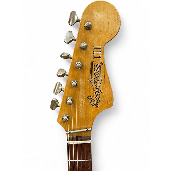 Vintage 1960s Hagstrom III Red Solid Body Electric Guitar