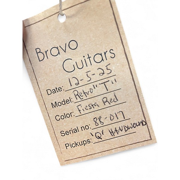 Used Bravo Retro T Fiesta Red Solid Body Electric Guitar