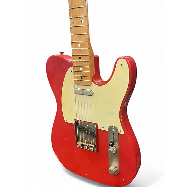 Used Bravo Retro T Fiesta Red Solid Body Electric Guitar