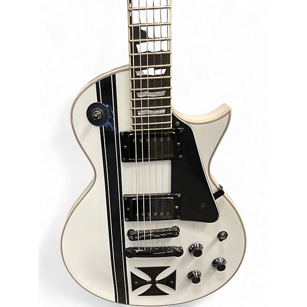 Used ESP LTD James Hetfield Signature Iron Cross Alpine White Solid Body Electric Guitar