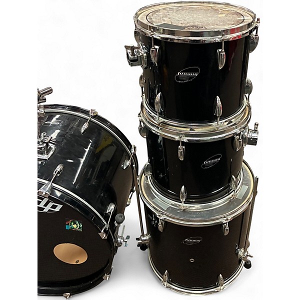 Used Ludwig 4 Piece Accent Combo Black Drum Kit