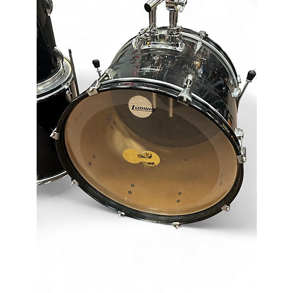 Used Ludwig 4 Piece Accent Combo Black Drum Kit