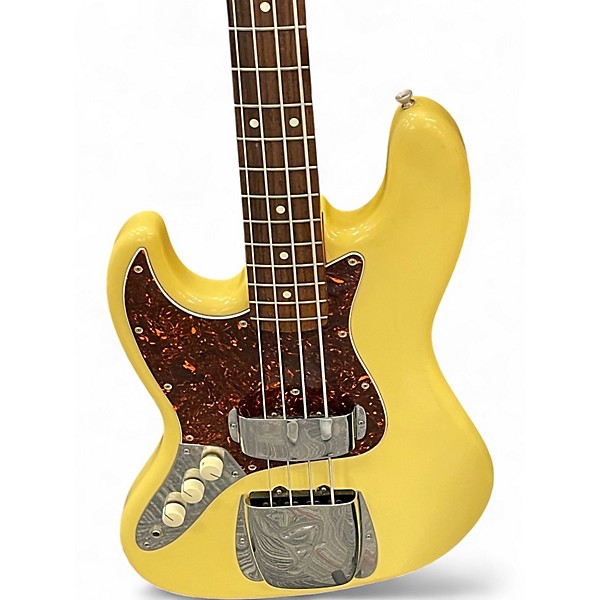 Used Fender JAZZ BASS YELLOW Electric Bass Guitar