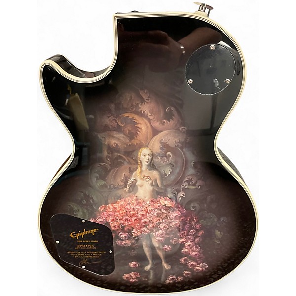 Used Epiphone Adam Jones Les Paul Custom Art Collection: Korin Faught's "S Silverburst Solid Body Electric Guitar