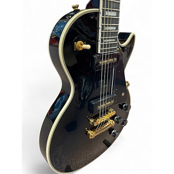 Used Epiphone Les Paul Custom Black Solid Body Electric Guitar