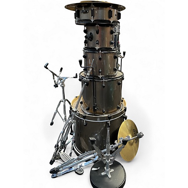 Used PDP by DW 5 Piece Mainstage Sparkle Gold Drum Kit