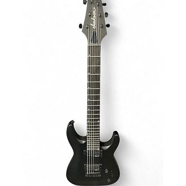 Used Jackson JS22-7 Dinky 7 String Satin Black Solid Body Electric Guitar