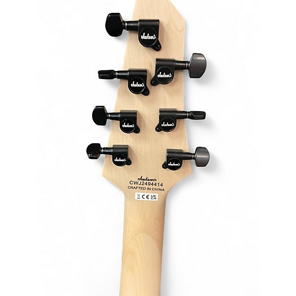 Used Jackson JS22-7 Dinky 7 String Satin Black Solid Body Electric Guitar