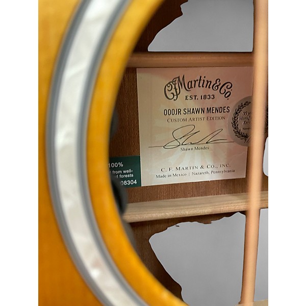 Used 2020s Martin 000-JRE Shawn Mendes Natural Acoustic Electric Guitar