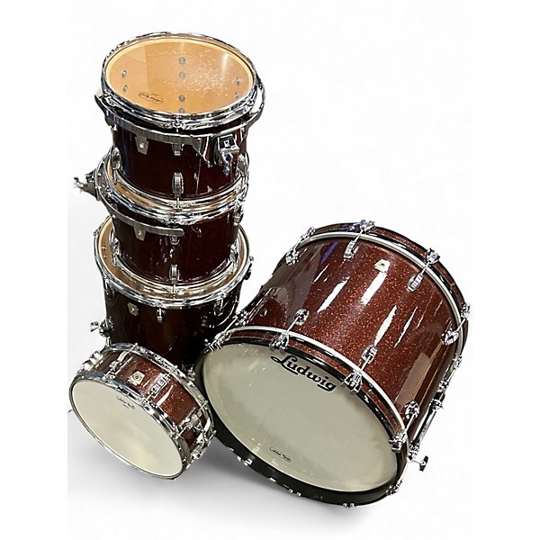 Used Ludwig 5 Piece Super Classic COPPER SPARKLE Drum Kit