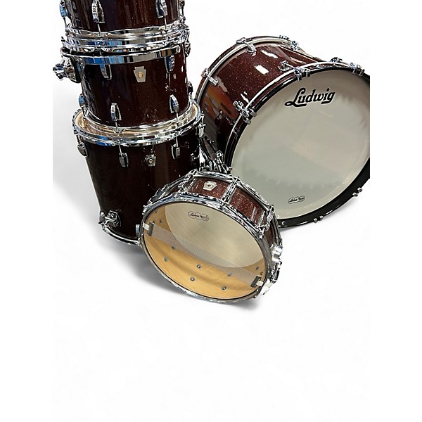 Used Ludwig 5 Piece Super Classic COPPER SPARKLE Drum Kit