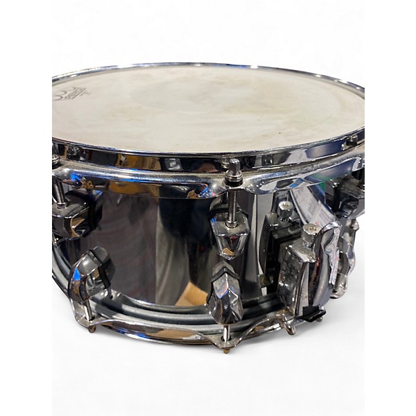 Used SJC Drums 14in  ALPHA STEEL SILVER Drum