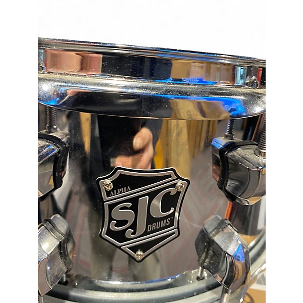 Used SJC Drums 14in  ALPHA STEEL SILVER Drum