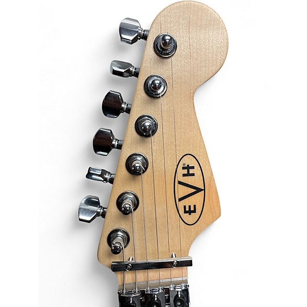 Used EVH EVH STRIPED SERIES Red with Black and White Stripes Solid Body Electric Guitar