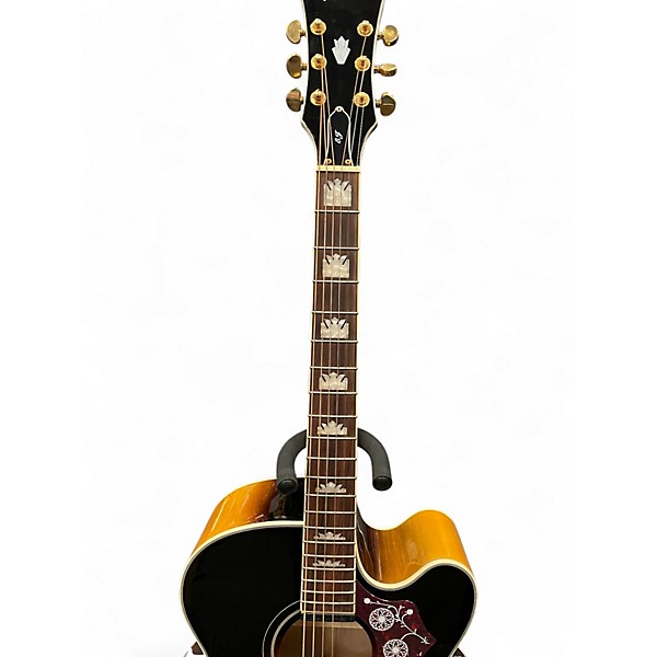 Used Epiphone EJ200SCE 2 Tone Sunburst Acoustic Electric Guitar