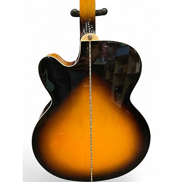 Used Epiphone EJ200SCE 2 Tone Sunburst Acoustic Electric Guitar