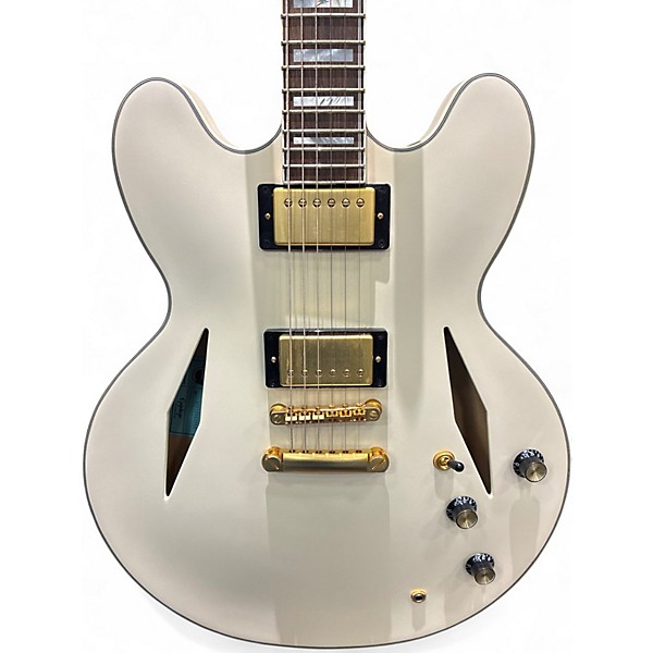 Used Epiphone EMILY WOLFE SHERATON  White  Hollow Body Electric Guitar