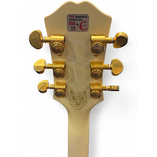 Used Epiphone EMILY WOLFE SHERATON  White  Hollow Body Electric Guitar