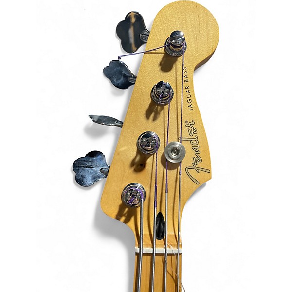 Used Fender Player Jaguar Bass Silver Electric Bass Guitar