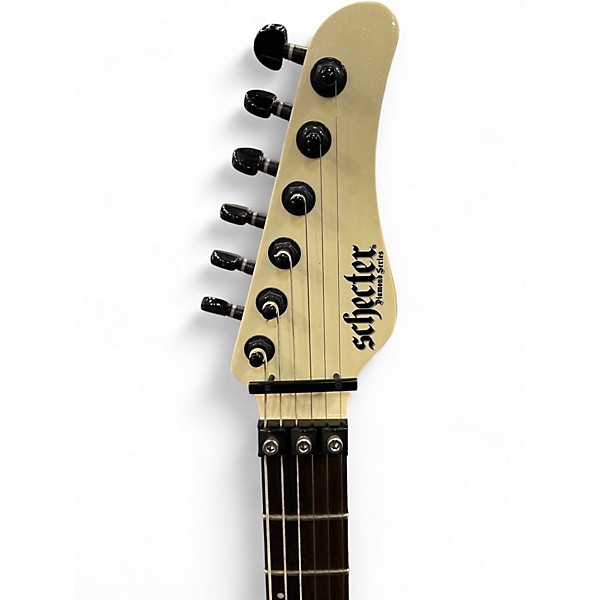 Used Schecter Guitar Research PT FR Classic White Solid Body Electric Guitar