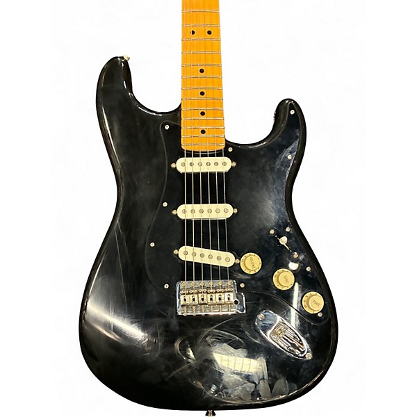 Used Fender Partscaster Black Solid Body Electric Guitar