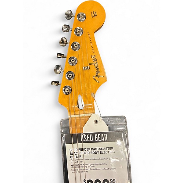 Used Fender Partscaster Black Solid Body Electric Guitar