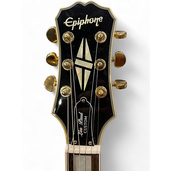 Used 2010 Epiphone Les Paul Custom SG Cream Solid Body Electric Guitar