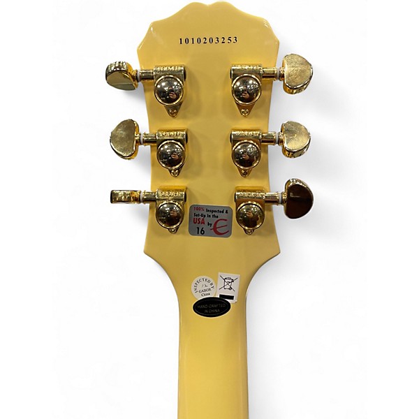 Used 2010 Epiphone Les Paul Custom SG Cream Solid Body Electric Guitar