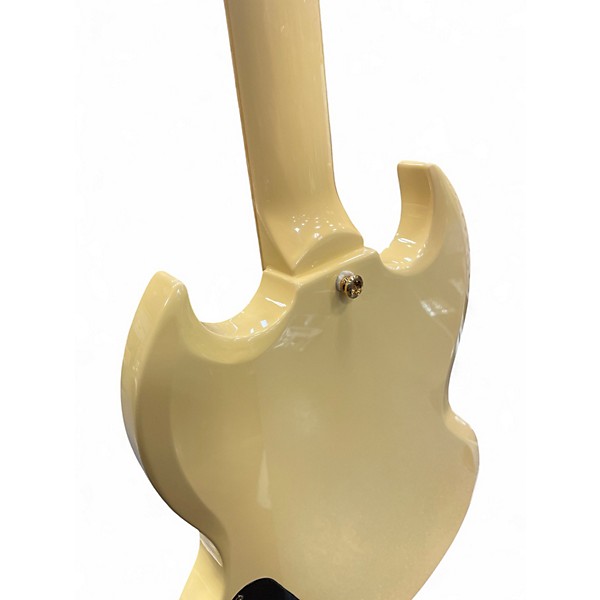 Used 2010 Epiphone Les Paul Custom SG Cream Solid Body Electric Guitar