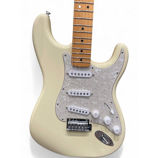 Used Fender Standard Stratocaster Olympic White Solid Body Electric Guitar