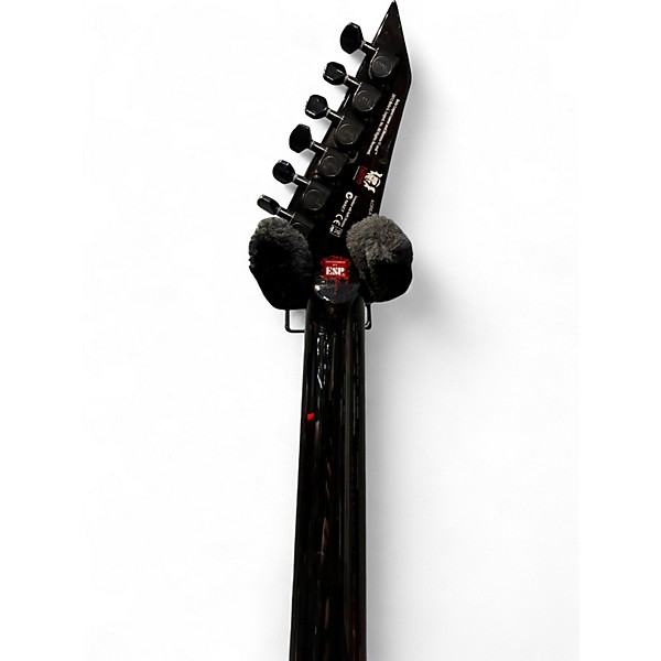 Used ESP LTD Kirk Hammett Signature White Zombie Custom Graphic Solid Body Electric Guitar