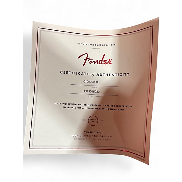 Used 2019 Fender SRV SIGNATURE STRAT 3 Color Sunburst Solid Body Electric Guitar