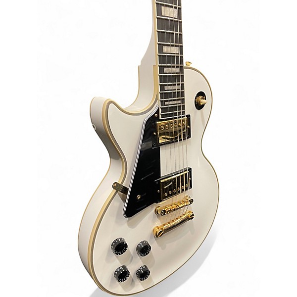 Used Epiphone Les Paul Custom Left Handed Alpine White Electric Guitar