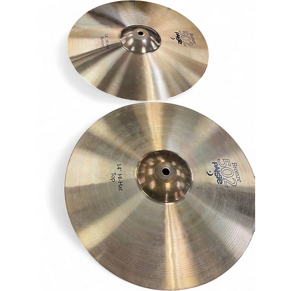 Used Paiste 14in 502 Hi Hat Pair Cymbal