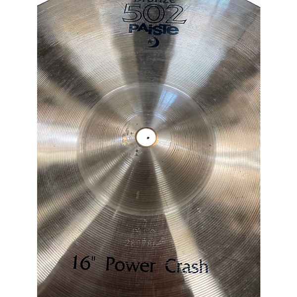 Used Paiste 16in 502 Power Crash Cymbal