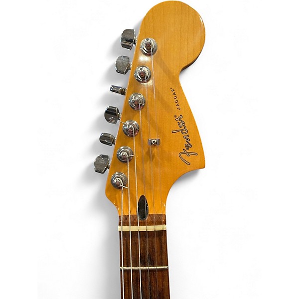 Used 2010 Fender Blacktop Jaguar Silver Solid Body Electric Guitar