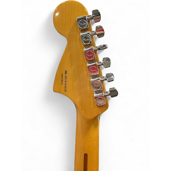 Used 2010 Fender Blacktop Jaguar Silver Solid Body Electric Guitar