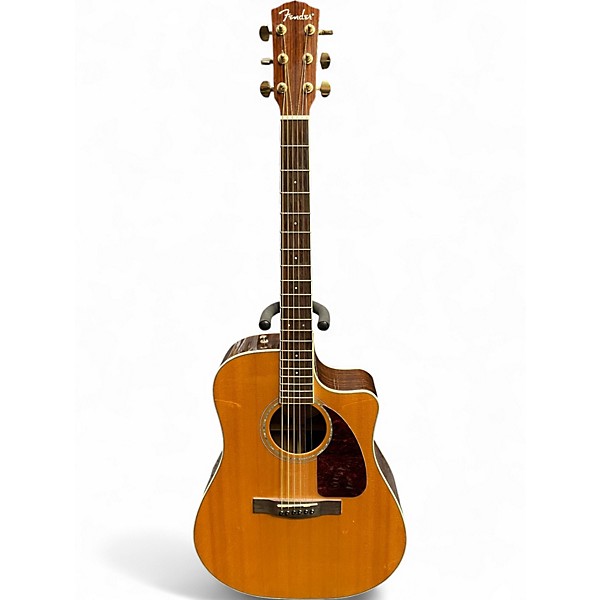 Used Fender CD320ASCE Dreadnought Natural Acoustic Electric Guitar