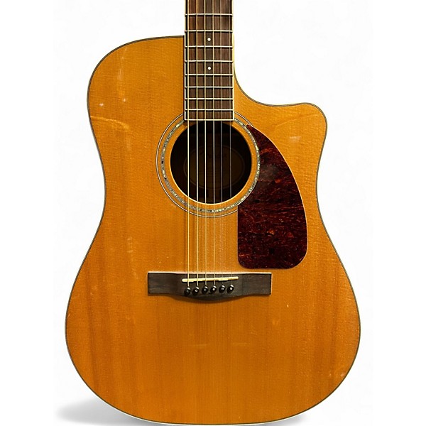 Used Fender CD320ASCE Dreadnought Natural Acoustic Electric Guitar