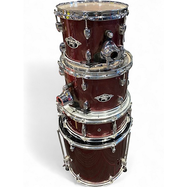 Used Pearl 5 Piece Export Red Drum Kit