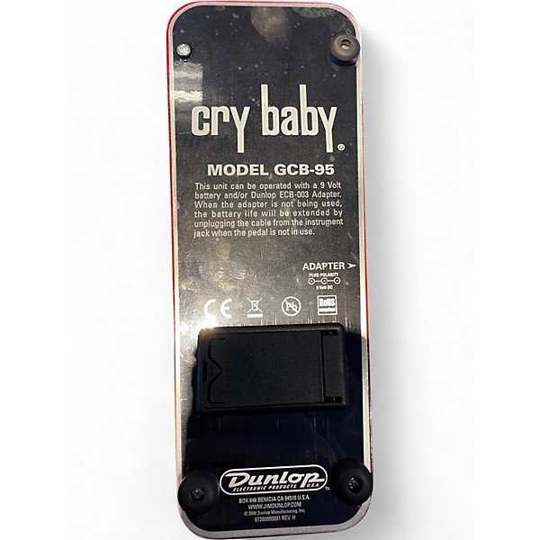Used Dunlop GCB95 Original Crybaby Wah Effect Pedal