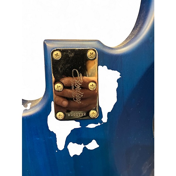 Used Sterling by Music Man Sub 4 Blue Electric Bass Guitar