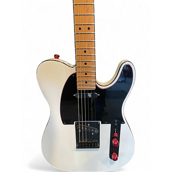 Used Squier TELECASTER CONTEMPORARY Pearl White Solid Body Electric Guitar