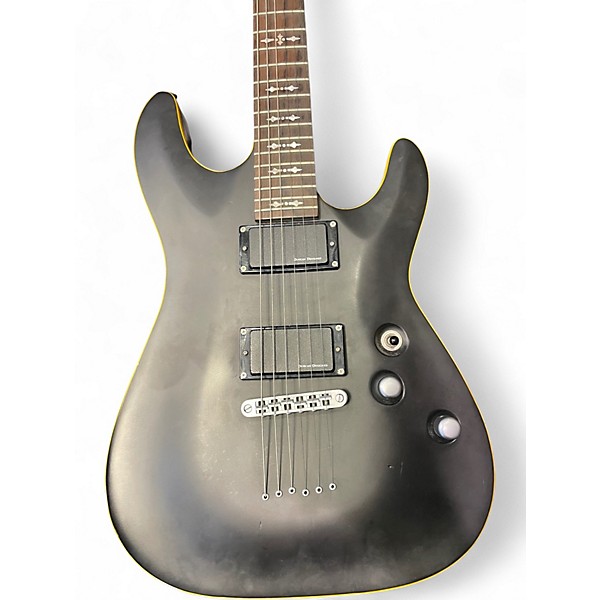 Used Schecter Guitar Research Omen 6 Active Black Solid Body Electric Guitar