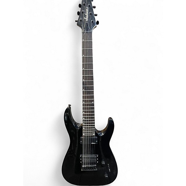 Used Jackson JS22-7 Dinky 7 String Black Solid Body Electric Guitar