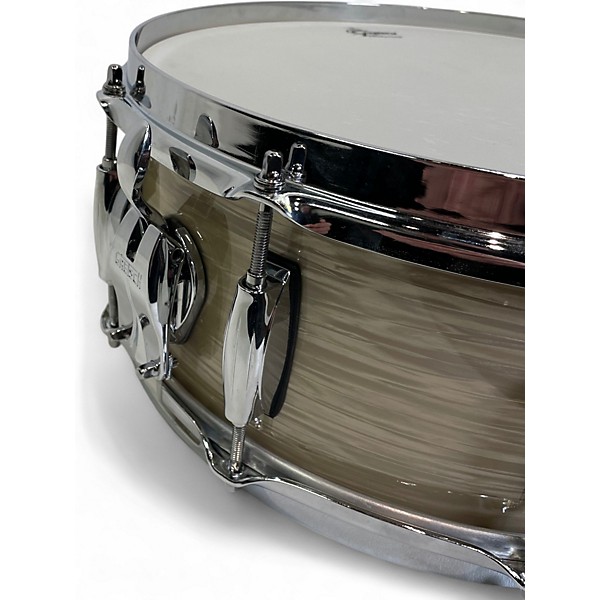 Used Gretsch Drums 5.5X14.5 Brooklyn Series Snare marine white Drum