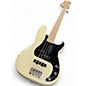 Used Squier Precision Bass WHITE Electric Bass Guitar