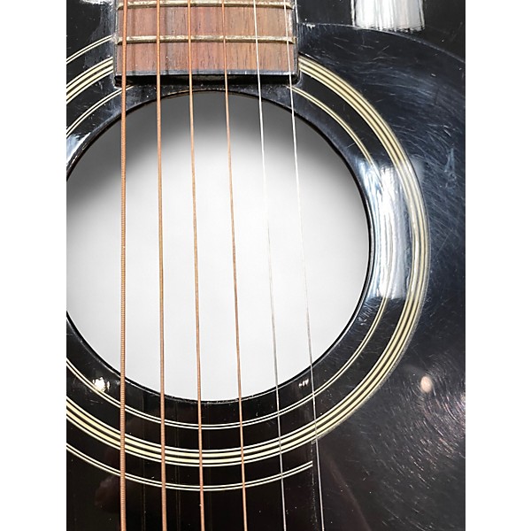 Used Washburn D-10B Black Acoustic Guitar