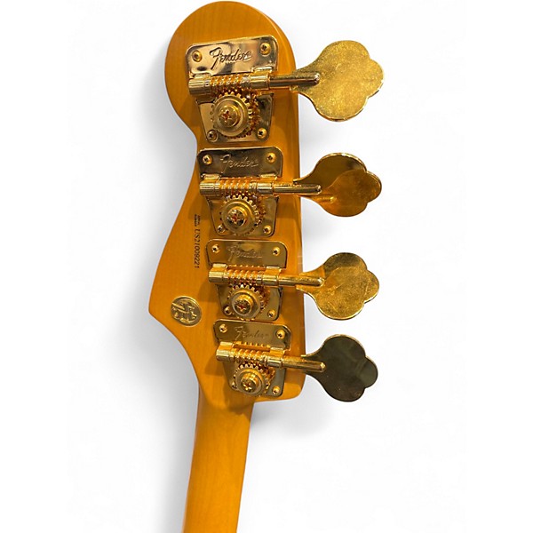 Used 2021 Fender 75th Anniversary Commemorative American Jazz Bass 2 Color Bourbon Burst Electric Bass Guitar