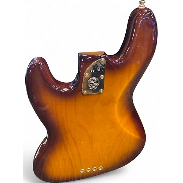 Used 2021 Fender 75th Anniversary Commemorative American Jazz Bass 2 Color Bourbon Burst Electric Bass Guitar